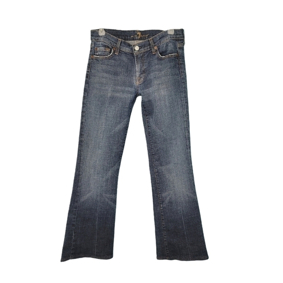 7 For All Mankind Low Rise Flare Women's Jeans Size 29 - Picture 1 of 13